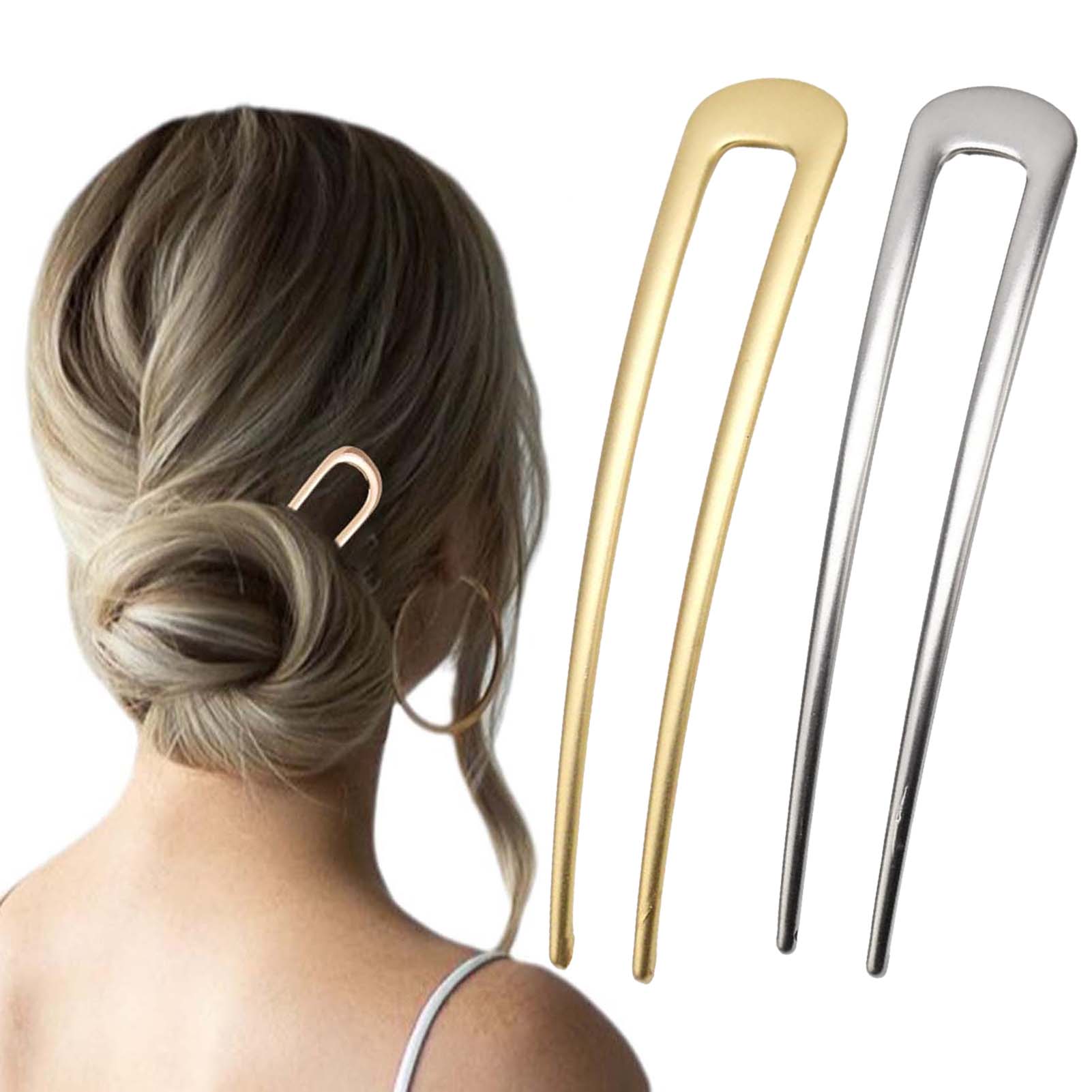 Women Accessories Aesthetic - Franse U-vormige haarspelden vintage metalen haarvorken