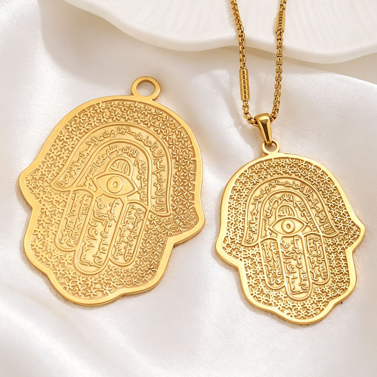 Women Accessories In Wholesale - 5 stuks 18K PVD roestvrijstalen Hamsa
