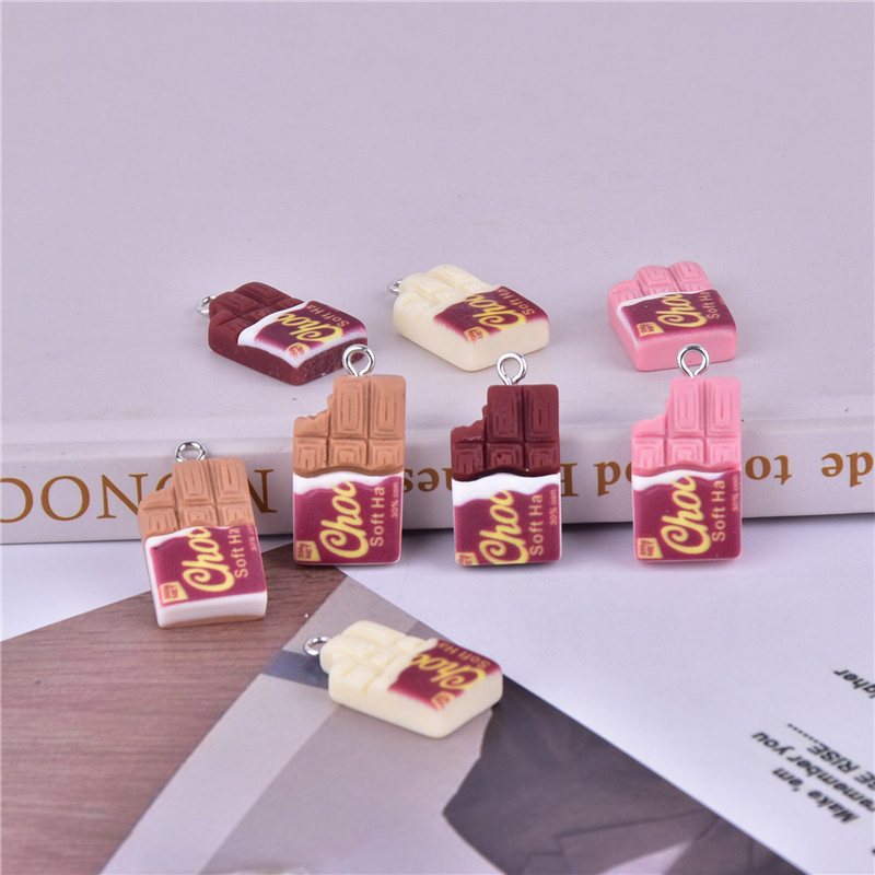 Resin Bangle Bracelet - 10 stks/partij Chocolade Hars Bedels Hangers