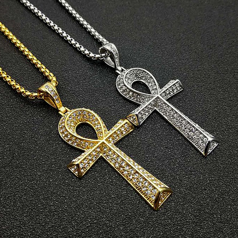 Women Accessories Egypt - Gothic Vintage Rvs Ankh Kruis Hanger