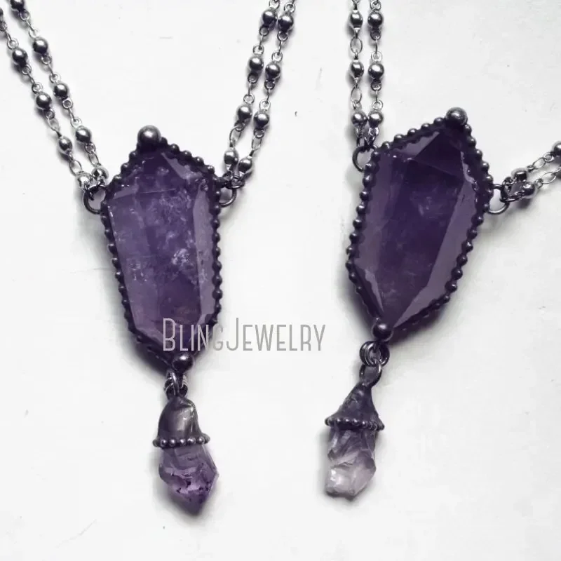 Women'S Emo Accessories - 10pcs Amethist Kristallen Ketting Talisman Wicca