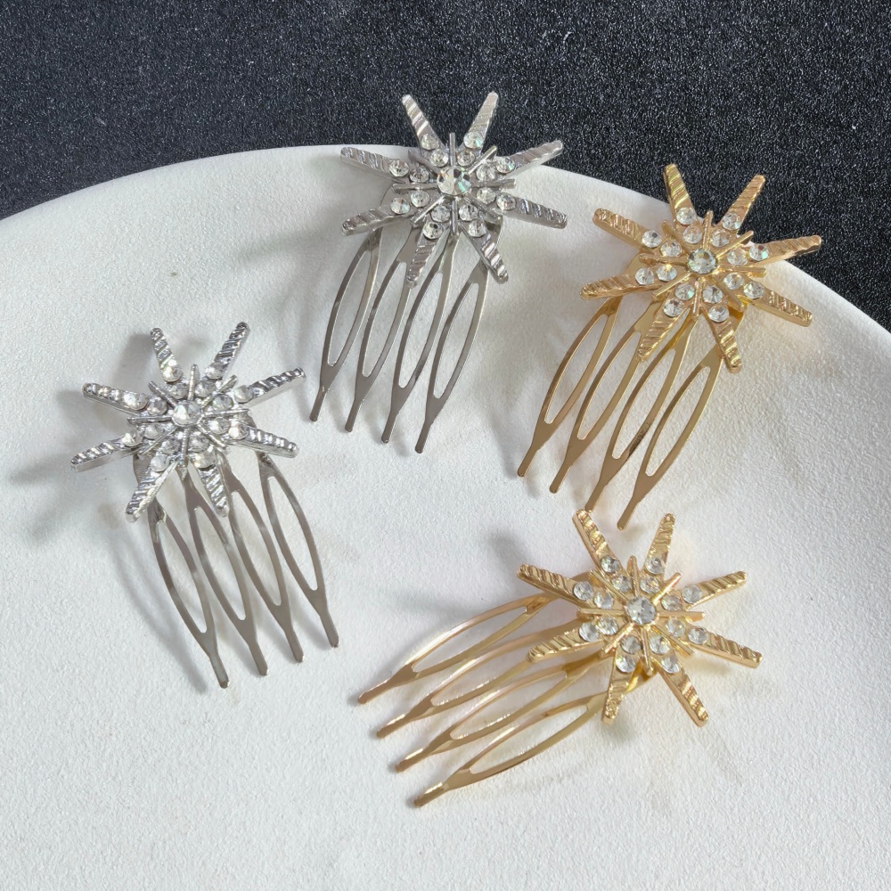 Women Accessories Aesthetic - Luxe Starburst Kristallen Haarspelden voor Bruidsbruiloft