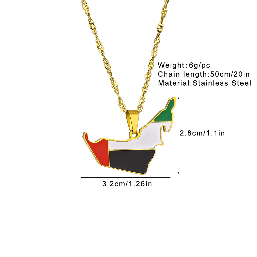 Emaille ketting met een kaart  - Women Accessories Uae recensie en prijs