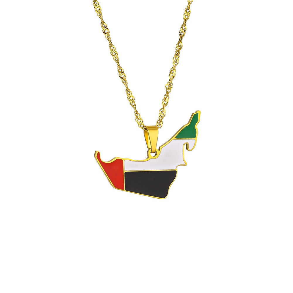 Emaille ketting met een kaart  - Women Accessories Uae recensie en prijs