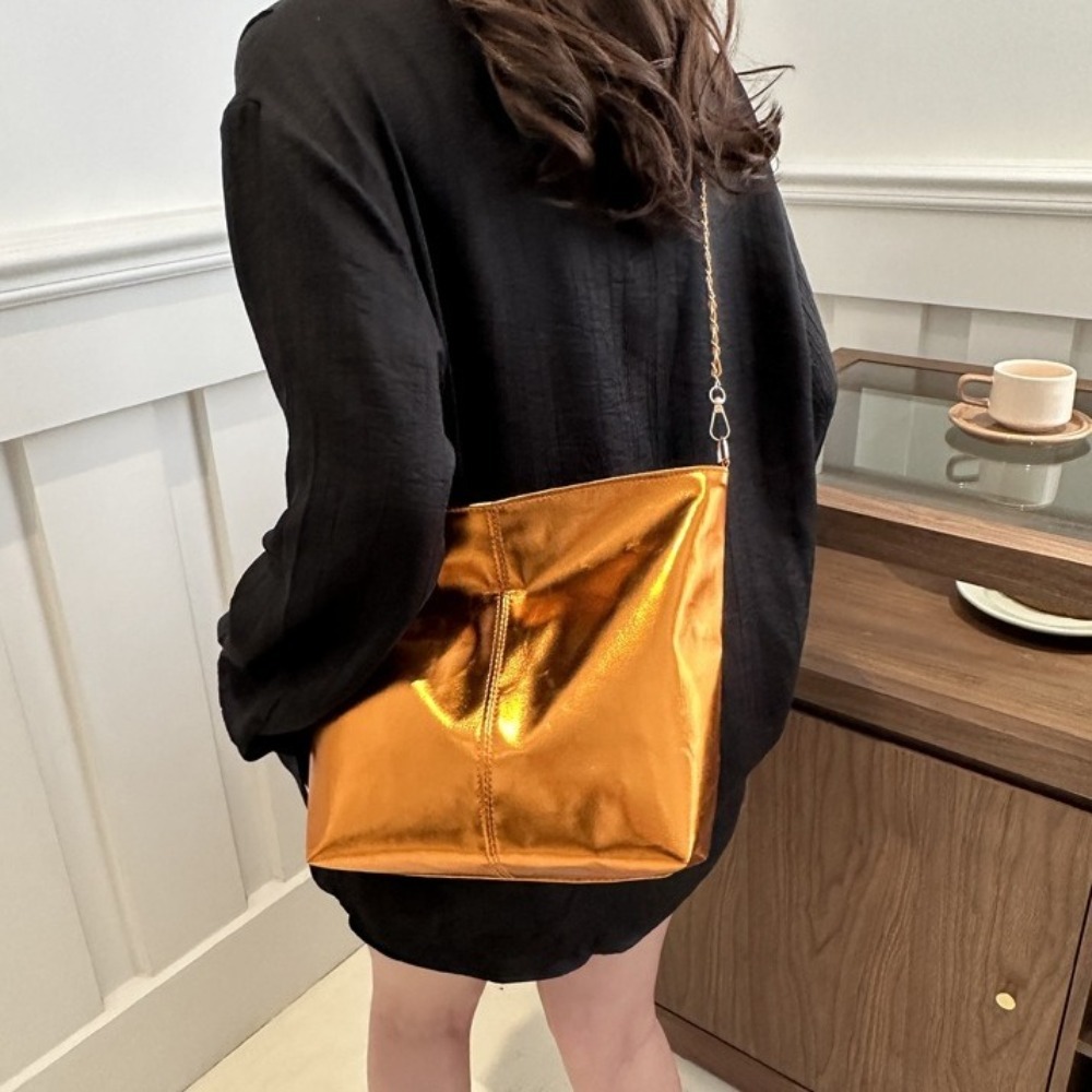 Retro glanzende PU lederen dra - Wallet Chain Bag recensie en prijs